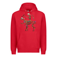 Red skeleton deer santa Premium Hoodie - FaDigitalArtStudio