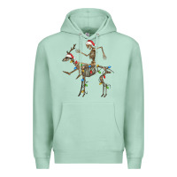 Seafoam skeleton deer santa Premium Hoodie - FaDigitalArtStudio