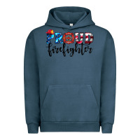 Pigment Midnight Navy proud firefighter Urban Hoodie - HRA Design Shop