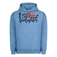 Pigment Pebble Blue proud firefighter Urban Hoodie - HRA Design Shop