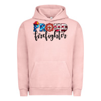 Pigment Salmon proud firefighter Urban Hoodie - HRA Design Shop