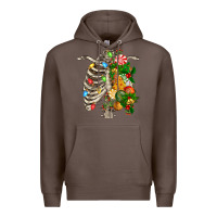 Coffee skeleton chest christmas Premium Hoodie - FaDigitalArtStudio