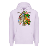 Lilac skeleton chest christmas Premium Hoodie - FaDigitalArtStudio