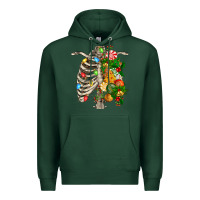 Sports Green skeleton chest christmas Premium Hoodie - FaDigitalArtStudio