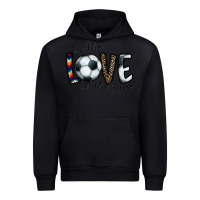 Black for the love of the game socer Urban Hoodie - CowhideDigitalArt