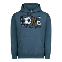 Pigment Midnight Navy for the love of the game socer Urban Hoodie - CowhideDigitalArt