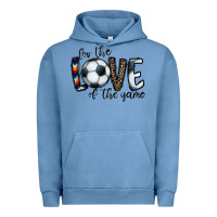 Pigment Pebble Blue for the love of the game socer Urban Hoodie - CowhideDigitalArt