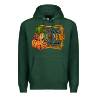 Sports Green hello pumpkin season Premium Hoodie - RacoonDesign