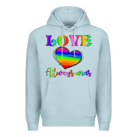 Blue Mist love always wins Premium Hoodie - HRA Design Shop
