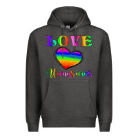 Charcoal Heather love always wins Premium Hoodie - HRA Design Shop