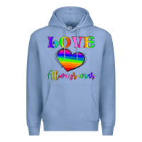 Colony Blue love always wins Premium Hoodie - HRA Design Shop