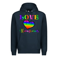 Navy love always wins Premium Hoodie - HRA Design Shop
