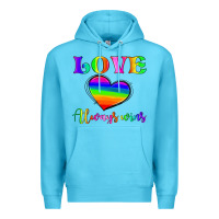 Ocean Blue love always wins Premium Hoodie - HRA Design Shop