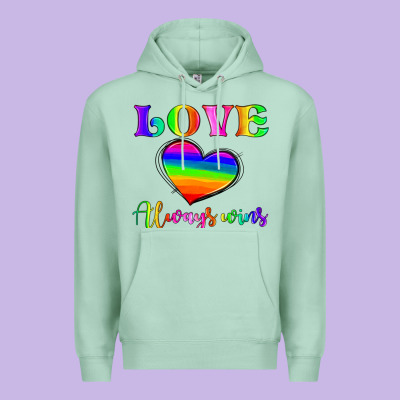 Love Always Wins Premium Hoodie Designed By Hra Design Shop