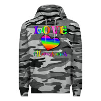 Slate Camo love always wins Premium Hoodie - HRA Design Shop