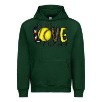 Forest Green for the love of the game softball Urban Hoodie - CowhideDigitalArt