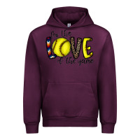 Mauve Wine for the love of the game softball Urban Hoodie - CowhideDigitalArt
