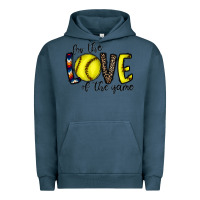 Pigment Midnight Navy for the love of the game softball Urban Hoodie - CowhideDigitalArt