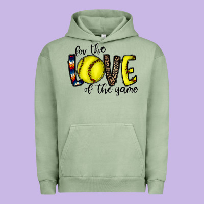 For The Love Of The Game Softball Urban Hoodie Designed By Cowhidedigitalart