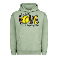 Pigment Oil Green for the love of the game softball Urban Hoodie - CowhideDigitalArt