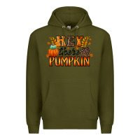 Army Green hey there pumpkin Premium Hoodie - RacoonDesign