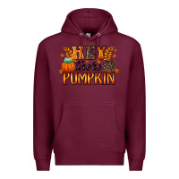 Burgundy hey there pumpkin Premium Hoodie - RacoonDesign