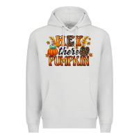 Dove Grey hey there pumpkin Premium Hoodie - RacoonDesign