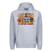 Heather Grey hey there pumpkin Premium Hoodie - RacoonDesign