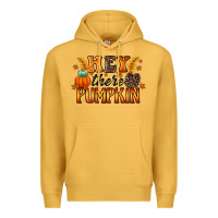 Mustard hey there pumpkin Premium Hoodie - RacoonDesign