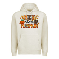 Oatmeal Heather hey there pumpkin Premium Hoodie - RacoonDesign