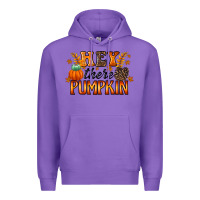 Purple hey there pumpkin Premium Hoodie - RacoonDesign
