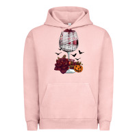 Pigment Salmon halloween roses wine Urban Hoodie - FaDigitalArtStudio