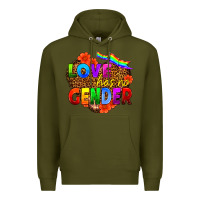 Army Green love has no gender Premium Hoodie - HRA Design Shop