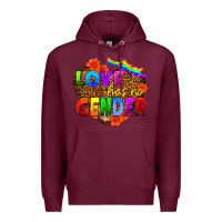 Burgundy love has no gender Premium Hoodie - HRA Design Shop