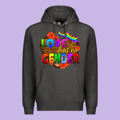 Love Has No Gender Premium Hoodie Designed By Hra Design Shop