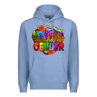 Colony Blue love has no gender Premium Hoodie - HRA Design Shop