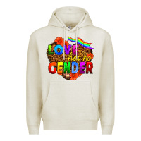 Oatmeal Heather love has no gender Premium Hoodie - HRA Design Shop