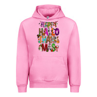 Fuchsia Pink happy hallothankmas Urban Hoodie - FaDigitalArtStudio