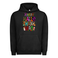 Pigment Black happy hallothankmas Urban Hoodie - FaDigitalArtStudio