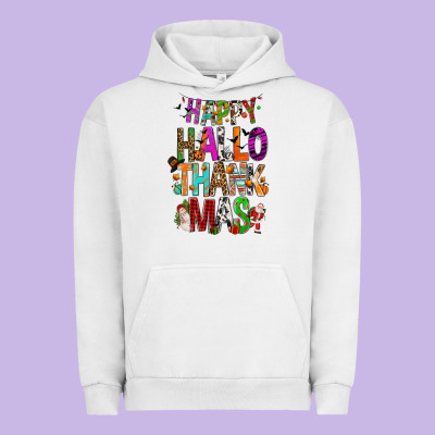 Happy Hallothankmas Urban Hoodie Designed By Fadigitalartstudio