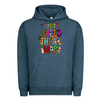 Pigment Midnight Navy happy hallothankmas Urban Hoodie - FaDigitalArtStudio