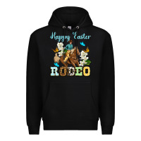 Black Happy Easter rodeo Premium Hoodie - OliviaCreatesArt