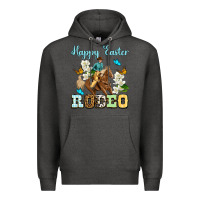 Charcoal Heather Happy Easter rodeo Premium Hoodie - OliviaCreatesArt