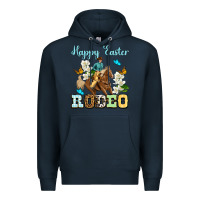 Navy Happy Easter rodeo Premium Hoodie - OliviaCreatesArt