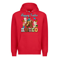 Red Happy Easter rodeo Premium Hoodie - OliviaCreatesArt
