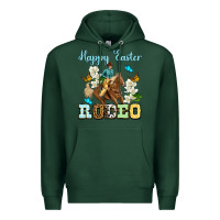 Sports Green Happy Easter rodeo Premium Hoodie - OliviaCreatesArt