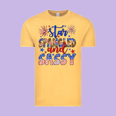 Star Spangled And Sassy Vintage Tee Designed By Artiststas