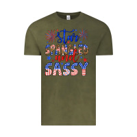 Vintage Olive star spangled and sassy Vintage Tee - Artiststas