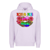 Lilac lgbtq kiss me Premium Hoodie - HRA Design Shop