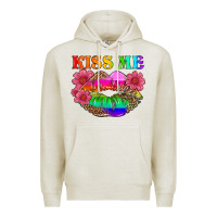 Oatmeal Heather lgbtq kiss me Premium Hoodie - HRA Design Shop